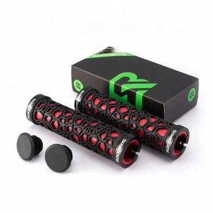 Rockbros 2017-14ARD bicycle grips - black and red (universal)