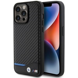 BMW Leather Carbon case for iPhone 15 Pro Max - black (universal)