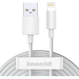 Baseus 2x USB cable - Lightning fast charging Power Delivery 1.5 m white (TZCALZJ-02) (universal)