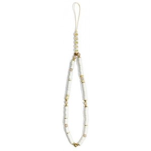 Guess pendant GUSTPEAW Phone Strap white/white Heishi Beads (universal)