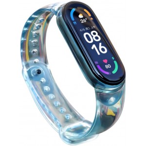 Hurtel Replacment silicone band strap for Xiaomi Mi Band 6 / 5 blue (universal)