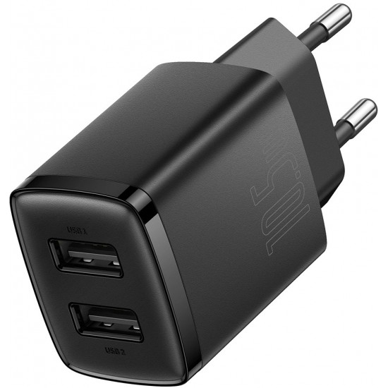 Baseus Compact charger 2x USB 10.5W black (CCXJ010201) (universal)