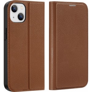 Dux Ducis Skin X2 case for iPhone 14 case with magnetic flap brown (universal)