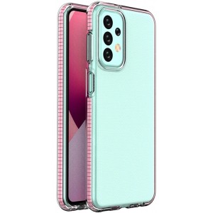 Hurtel Spring Case for Samsung Galaxy A23 silicone cover with frame light pink (universal)