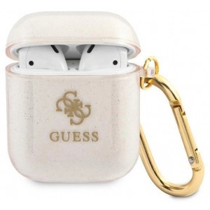 Guess GUA2UCG4GD AirPods cover gold/gold Glitter Collection (universal)