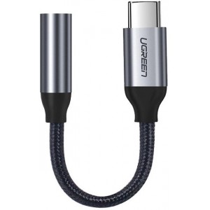 Ugreen Headphone Adapter with 3.5mm mini jack to USB Type C 10cm gray (30632) (universal)