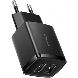 Baseus Compact charger 2x USB 10.5W black (CCXJ010201) (universal)