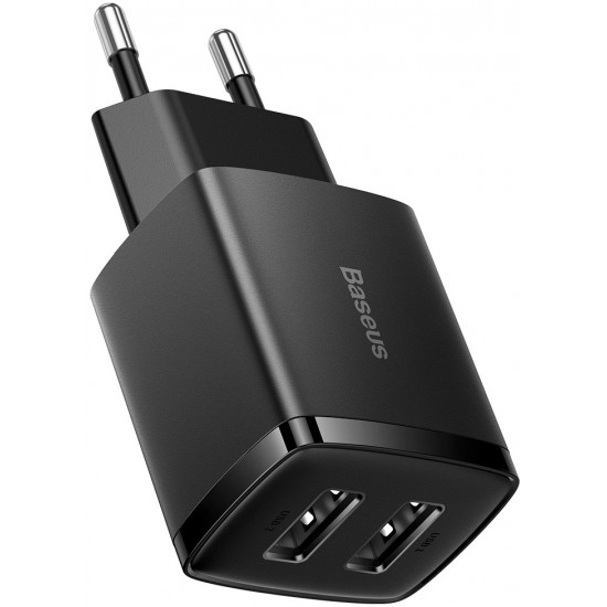 Baseus Compact charger 2x USB 10.5W black (CCXJ010201) (universal)