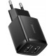 Baseus Compact charger 2x USB 10.5W black (CCXJ010201) (universal)