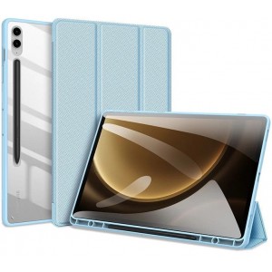 Aizsargmaciņš ar pārslēdzamu statīvu priekš Samsung Galaxy Tab S9 FE Plus, Dux Ducis Toby, zils