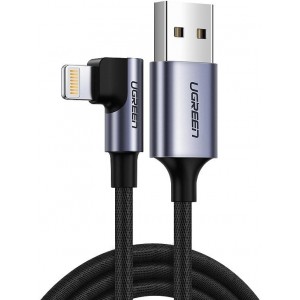 Ugreen angle USB cable - Lightning MFI 1m 2,4A black (60521) (universal)