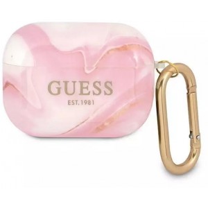 Guess GUAPUNMP AirPods Pro cover pink/pink Marble Collection