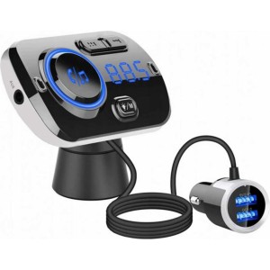 4Kom.pl FM Transmitter Bluetooth Car Charger 2x USB QC 3.0 MP3 Quick Charge Black