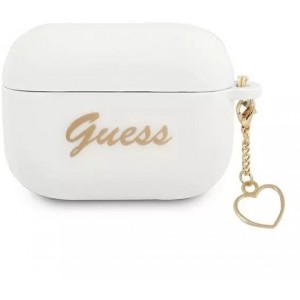 Guess GUAPLSCHSH AirPods Pro cover biały/white Silicone Charm Collection