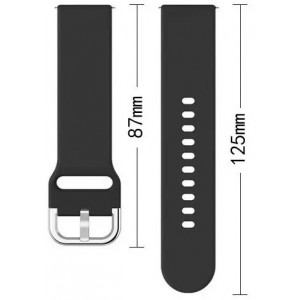 Producenttymczasowy Silicone Strap TYS watch band for smartwatch universal 20mm dark blue