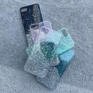 4Kom.pl Star Glitter case cover for iPhone 13 Pro Max shiny glitter case black