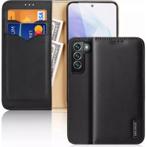 Dux Ducis Hivo Leather Flip Cover Genuine Leather Card & ID Wallet Samsung Galaxy S22 (S22 Plus) Black