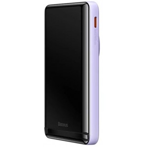 Baseus Magnetic Bracket Wireless Fast Charge Power Bank 10000mAh 20W Purple（With Xiaobai series fast charging Cable Type-C to Type-C 60W(20V/3A) 50cm White） (universal)