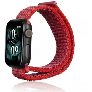 Producenttymczasowy Beline Nylon Smartwatch Strap for Apple Watch 38/40/41mm Red/Red