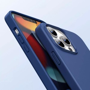 Ugreen Protective Silicone Case rubber flexible silicone cover for iPhone 13 Pro Max blue