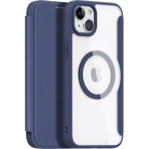 Dux Ducis Skin X Pro Case for Apple iPhone 15 Plus Magnetic MagSafe Flip Cover - Blue