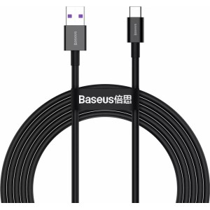Baseus Superior USB Cable - USB Type C 66 W (11 V / 6 A) Huawei SuperCharge SCP 2 m black (CATYS-A01) (universal)