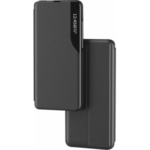 4Kom.pl Eco Leather View Case elegant flip case with stand function for Samsung Galaxy S22 (S22 Plus) black