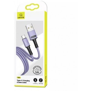 4Kom.pl USAMS Cable U52 USB-C 2A Fast Charge 1m purple