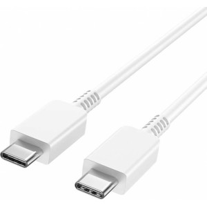 4Kom.pl Cable USB-C - USB-C Type-C 3A Power Delivery PD QC cable 1M White 1pc