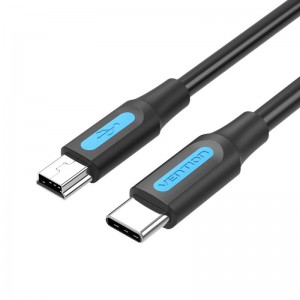 Vention USB-C 2.0 to Mini-B 2A cable 1m Vention COWBF black