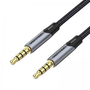 Vention TRRS 3.5mm Male to Male Aux Cable 0.5m Vention BAQHD Gray