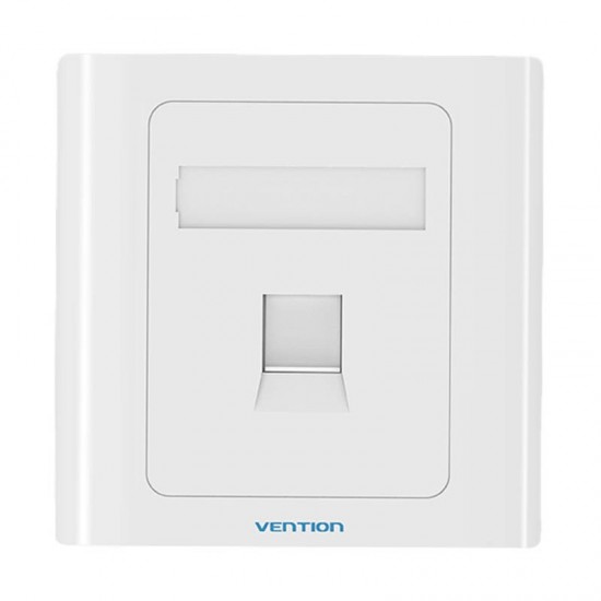 Vention 1-Port Keystone Wall Plate 86 Type Vention IFAW0 White