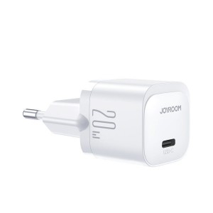 Joyroom JR-TCF02 Быстрая мини сетевая зарядка - адаптер с USB C 20W PD White