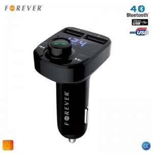Forever TR-330 Авто FM Bluetooth 4.0 Модулятор и Система Hand-Free + 2x USB Зарядка 3.1A / Micro SD Черный