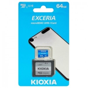 Kioxia MICROSD 64GB CLASS 10 + ПЕРЕХОДНИК SD