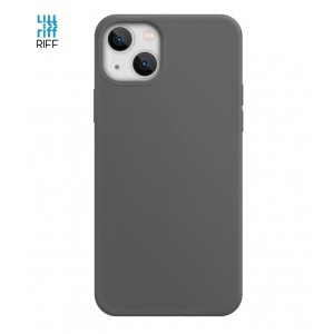 Riff Тонкий & Мягкий силиконовый чехол-крышка с мягкой подкладкой для iPhone 13 Grey