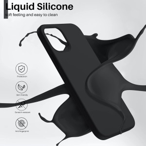 Riff Liquid Silicone 1.5mm aizmugures maks priekš Xiaomi Poco X5 Pro 5G Black