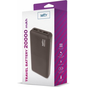 Setty Power Bank 20000mAh Портативный аккумулятор