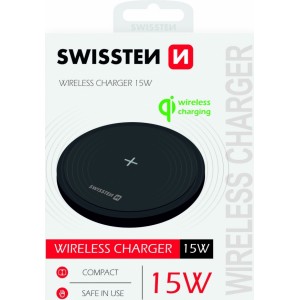 Swissten 15W Bezvadu lādētājs ar USB-C 1.5m kabeli