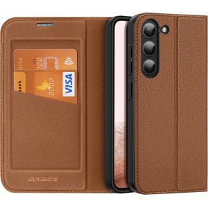 Dux Ducis Skin X2 case Samsung Galaxy S23+ flip case wallet stand brown (universal)