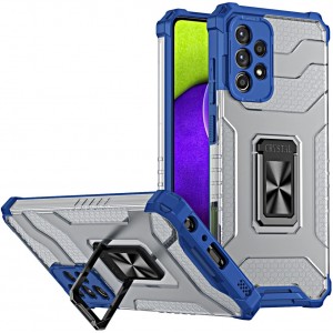 Hurtel Crystal Ring Case Kickstand Tough Rugged Cover for Samsung Galaxy A72 4G blue (universal)