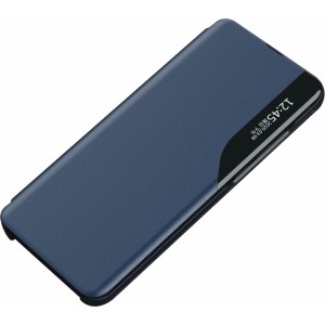 Hurtel Eco Leather View Case for Samsung S24 Ultra with flap - blue (universal)
