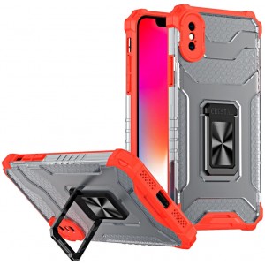 Hurtel Crystal Ring Case Kickstand Tough Rugged Cover for iPhone XS Max red (universal)