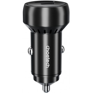 Choetech TC0014 USB-C USB-A PD 60W car charger with LED backlight - black (universal)