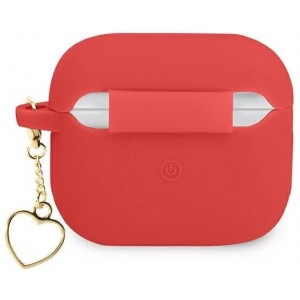Guess GUA3LSCHSR AirPods 3 cover red/red Silicone Charm Heart Collection (universal)