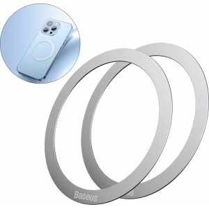 Baseus Halo Series magnetic ring (2 pcs/package) silver (PCCH000012) (universal)