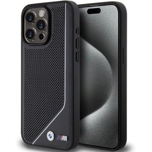 BMW Perforated Twisted Line MagSafe case for iPhone 15 Pro Max - black (universal)