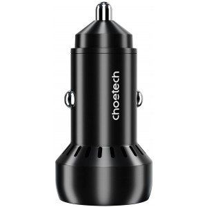 Choetech TC0014 USB-C USB-A PD 60W car charger with LED backlight - black (universal)