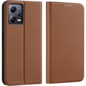 Dux Ducis Skin X2 Case for Xiaomi Redmi Note 12 5G / Poco X5 5G Cover Flip Wallet Stand Brown (universal)