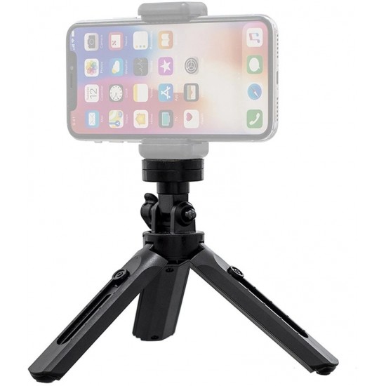 Hurtel Mini Tripod with phone holder mount selfie stick camera GoPro holder black (universal)